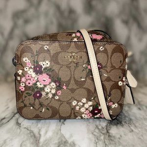 Crossbody Small Coach Signature Canvas With Floral Print